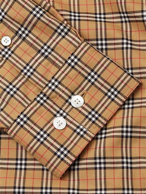 Shop Burberry Jameson Check Woven Plaid Button